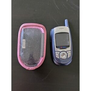 Kyocera SE44 Slider Phone Vintage US Cellular Blue Phone + Battery UNTESTED PROP